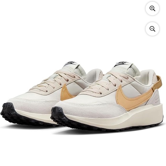 Nike Shoes - Nike Cream & Gold Low-Profile Runner Sneakers